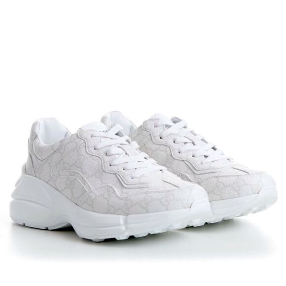 Brand New GUCCI Rhyton White GG Supreme Sneakers Size 40 Tessuto Chunky Low Top - Picture 14 of 14